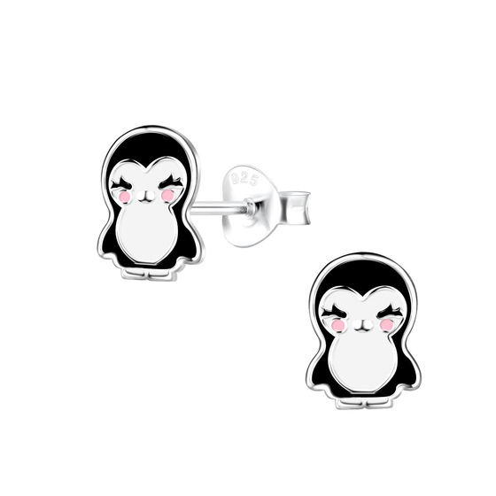 Pinguin Kinder Ohrringe 925 Silber