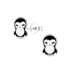 Pinguin Kinder Ohrringe 925 Silber