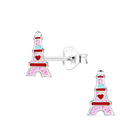 Eifelturm Kinder Ohrringe 925 Silber