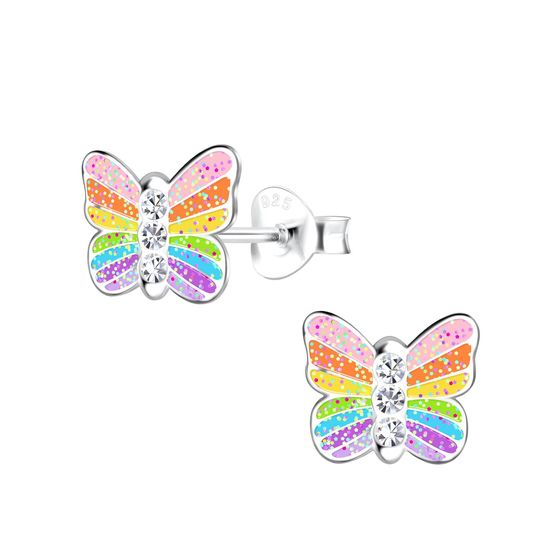 Schmetterling Kinder Ohrringe 925 Silber