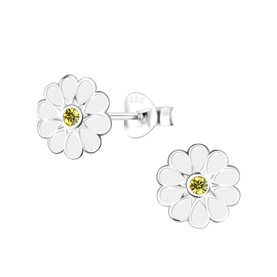 Blumen Kinder Ohrringe 925 Silber