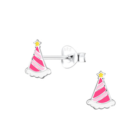 Party Hut Kinder Ohrringe 925 Silber