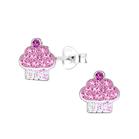 Cupcake Kinder Ohrringe 925 Silber