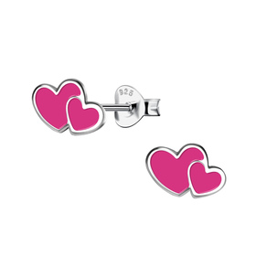 Herz Kinder Ohrringe 925 Silber