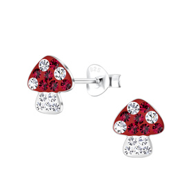 Pilz Kinder Ohrringe 925 Silber