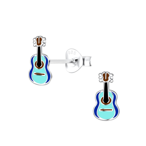 Gitarren Kinder Ohrringe 925 Silber