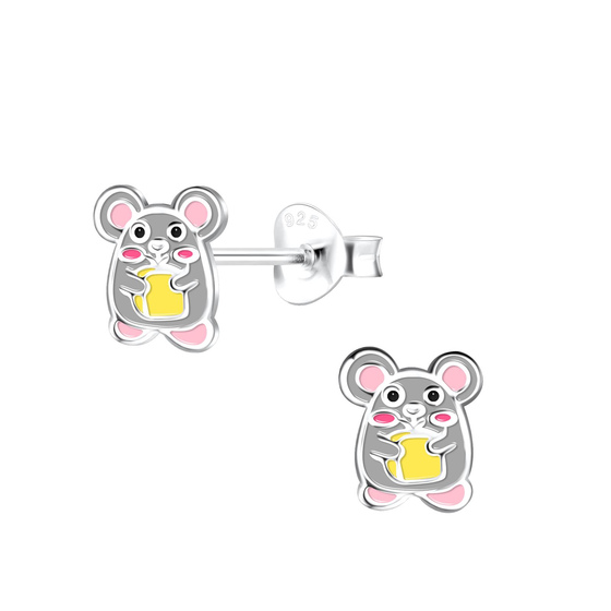 Hamster Kinder Ohrringe 925 Silber