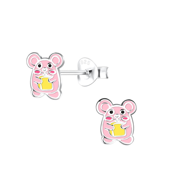 Hamster Kinder Ohrringe 925 Silber