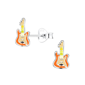 Gitarren Kinder Ohrringe 925 Silber
