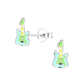Gitarren Kinder Ohrringe 925 Silber
