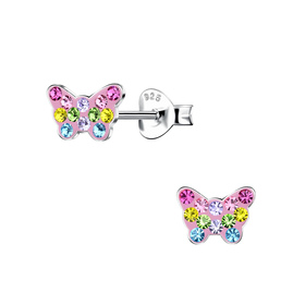 Schmetterling Kinder Ohrringe 925 Silber