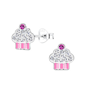 Cupcake Kinder Ohrringe 925 Silber