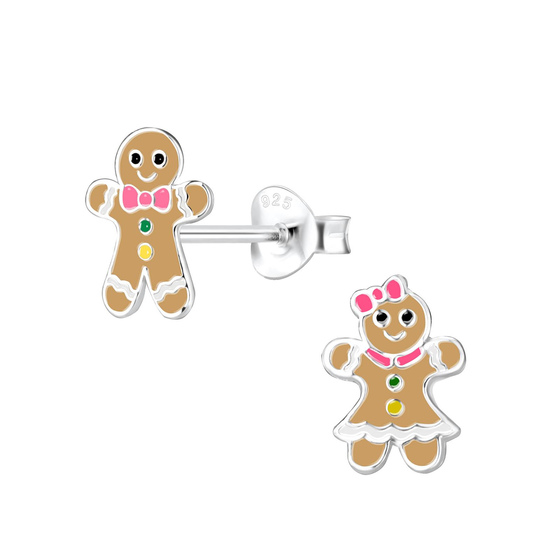 Lebkuchen Kinder Ohrringe 925 Silber
