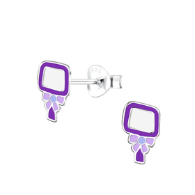 Handspiegel Kinder Ohrringe 925 Silber