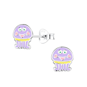 Quallen Kinder Ohrringe 925 Silber
