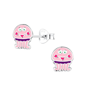 Quallen Kinder Ohrringe 925 Silber