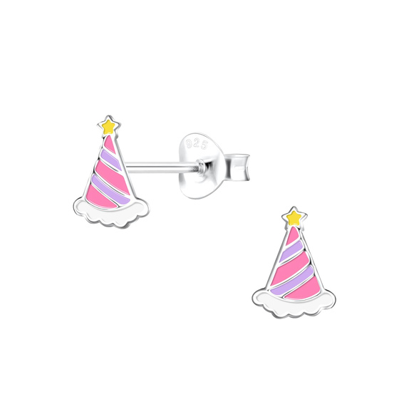 Party Hut Kinder Ohrringe 925 Silber