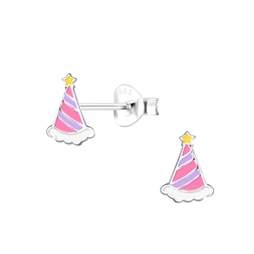 Party Hut Kinder Ohrringe 925 Silber