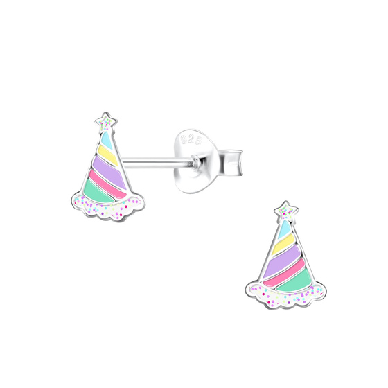 Party Hut Kinder Ohrringe 925 Silber