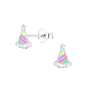 Party Hut Kinder Ohrringe 925 Silber