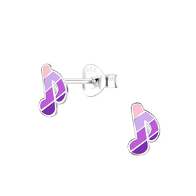 Musiknoten Kinder Ohrringe 925 Silber