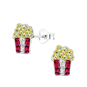 Popcorn Kinder Ohrringe 925 Silber