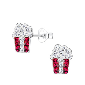 Popcorn Kinder Ohrringe 925 Silber