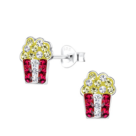 Popcorn Kinder Ohrringe 925 Silber