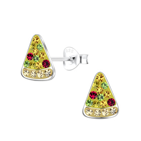 Pizza Kinder Ohrringe 925 Silber