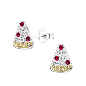 Pizza Kinder Ohrringe 925 Silber