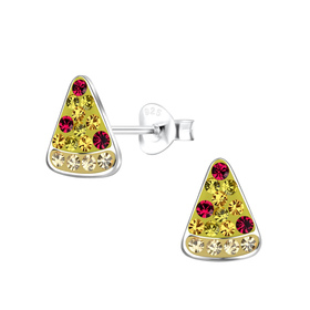 Pizza Kinder Ohrringe 925 Silber