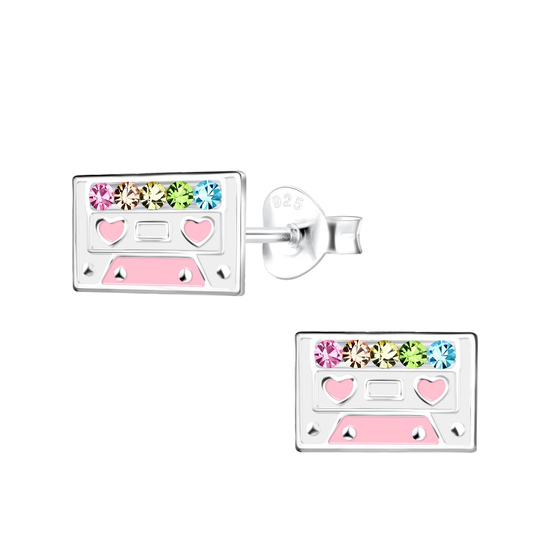 Kasetten Kinder Ohrringe 925 Silber