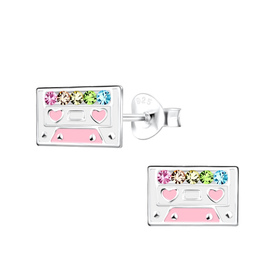 Kasetten Kinder Ohrringe 925 Silber