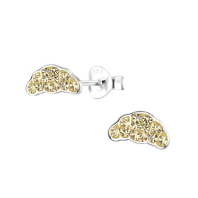 Croissant Kinder Ohrringe 925 Silber