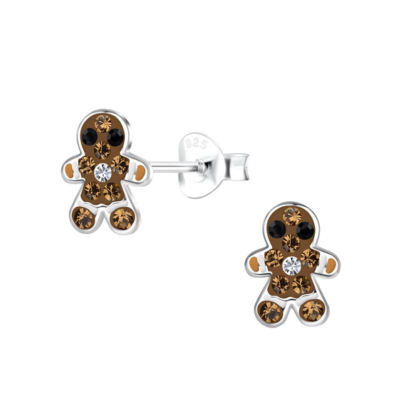 Lebkuchen Kinder Ohrringe 925 Silber