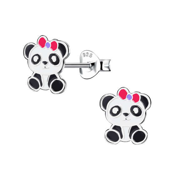 Panda Kinder Ohrringe 925 Silber