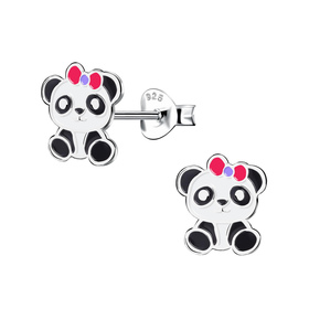 Panda Kinder Ohrringe 925 Silber
