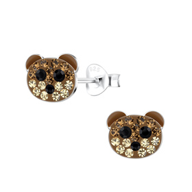 B�ren Kinder Ohrringe 925 Silber