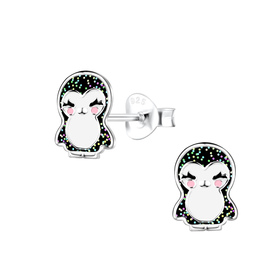 Pinguin Kinder Ohrringe 925 Silber