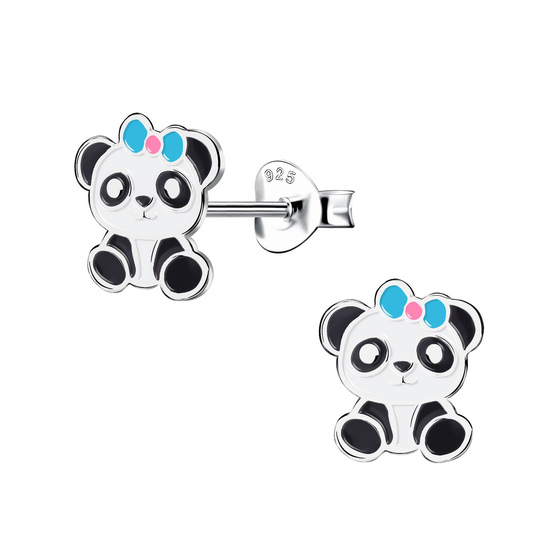 Panda Kinder Ohrringe 925 Silber
