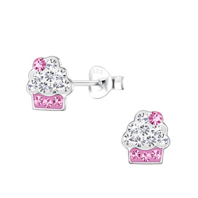 Cupcake Kinder Ohrringe 925 Silber
