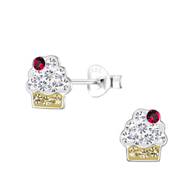 Cupcake Kinder Ohrringe 925 Silber