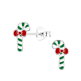 Zuckerstangen Kinder Ohrringe 925 Silber