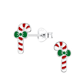 Zuckerstangen Kinder Ohrringe 925 Silber