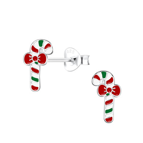 Zuckerstangen Kinder Ohrringe 925 Silber