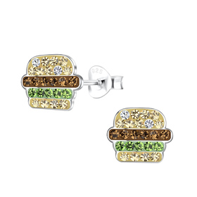 Hamburger Kinder Ohrringe 925 Silber