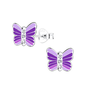 Schmetterling Kinder Ohrringe 925 Silber