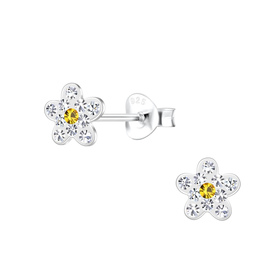 Blumen Kinder Ohrringe 925 Silber
