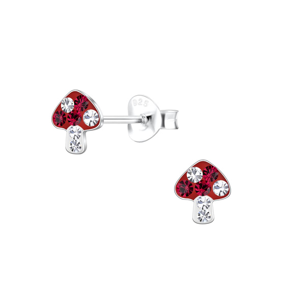 Pilz Kinder Ohrringe 925 Silber