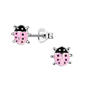 Marienk�fer Kinder Ohrringe 925 Silber